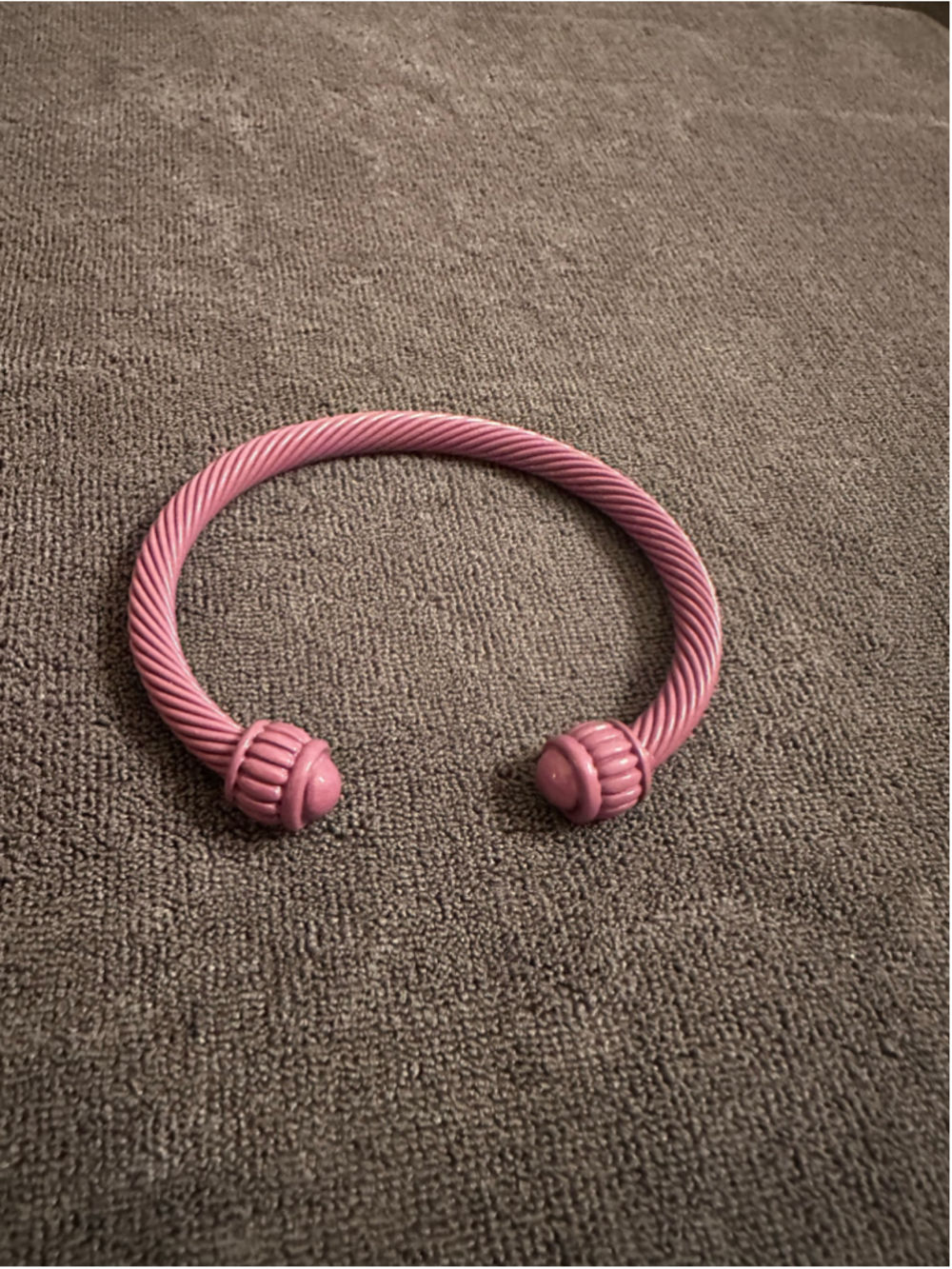 Plunder Pink Twisted Cable Cuff Bracelet